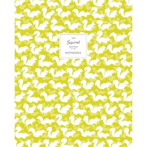 Quick Witted Coconut Squirrel Notebook - Ruled Pages - 8x10 - Large (Sky Blue)