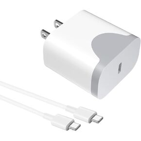 Fast Charging 20W PD Type C USB C Charger with 4FT Fast Charging Cable, USB C Wall Charger Block Compatible for i Phone 16/16 PL/16 PM/15/15 PL/15 PM (White)