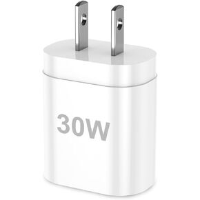 USB C Super Fast Charger, 30W PD Wall Fast Charger, Type C Charging Block for iPhone 16/15/14/13/Pro/Pro Max/Plus/iPad/MacBook/Samsung S21 S22 Pixel