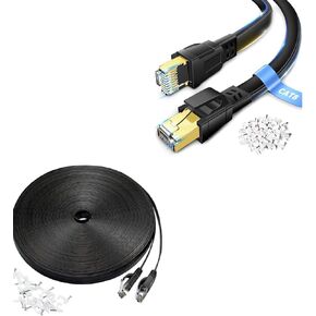Deego Cat 8 Ethernet Cable 50 Ft & Cat 6 Ethernet Cable 75 Ft ، 2Pack