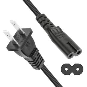 استبدال سلك/سلك الطاقة التلفزيوني (2-شرق/2 دبوس غير مستقطب الشكل 8) لـ Samsung و Roku و TCL و LG و Hisense و Sony (انظر صور وتفاصيل المنتج قبل الشراء)