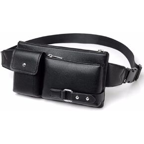 Men's Leather Sling Bag,Chest Shoulder Backpack, Water waterproof Crossbody Bag (#01 Brown)