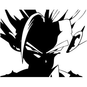 Black Vinyl Decal Anime Sticker for Laptop Tablet Car Window Wall Gaming Desk Heroe Super 7.5" in