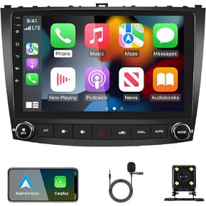 Car Stereo Upgrade for Lexus IS250 IS350 2006-2012, Android 13 Wireless CarPlay Stereo Screen Compatible with Apple CarPlay Android Auto, 10.1" Touchscreen Car Radio Support Navigation SWC Bluetooth