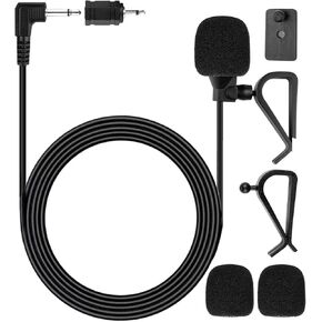 استبدال MIC خارج السيارة 3.5 مم ، استبدال MIC للسيارة متوافق مع Pioneer Kenwood Boss JVC Sony Jensen Alpine ، وحدة رأس السيارة الاستريو تمكين الصوت DVD