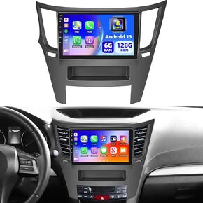 UNITOPSCI 6G+128G 8 Core Android 13 Car Stereo for Subaru Outback Legacy 2010-2014 CarPlay Android Auto GPS 9" 1280*720 HD Touchscreen DSP BT 5.0 Mirror Link 59UI WiFi FM/RDS SWC + Backup Camera Mic