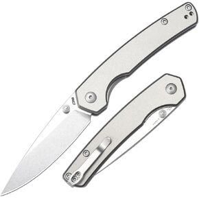 CJRB Kain Pocket Knife, 2.95'' AR-RPM9 Steel Blade Aluminum Handle Small EDC Knife with Pocket Clip for Camping Hiking Survival, Designed by Sanford Owen(J1956)