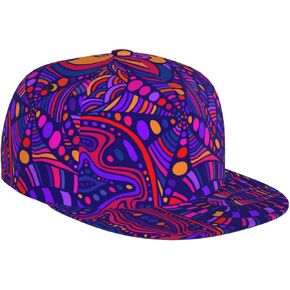 مضحك Trippy Cap Cap Men Women Rainbow Tie Tie صبغ قابلة للتعديل Snapback Flat Bill Hip Hop Hat