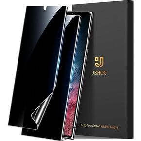 [2 Pack] for Samsung Galaxy S21 Ultra Privacy Screen Protector [Not Glass], Full Coverage Privacy Screen Protector for Galaxy S21 Ultra, Fingerprint Unlock, HD Ultra-Thin, Case Friendly