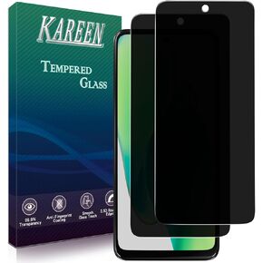 KAREEN 2 Pack Privacy Screen Protector for Motorola Moto G 5G (2025) Anti Spy Tempered Glass Film, Anti-Scratch, Bubble Free, Case Friendly