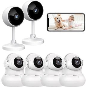 litokam 6 Pack Indoor Security Camera, 2.4GHz WiFi Camera for Home Security