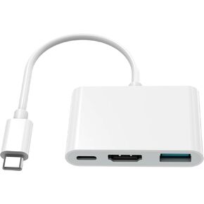 AIRSKY USB C to HDMI Adapter for iPhone 15 to TV, USB-C Digital AV Multiport Adapter, Fast Charging Forward and Reverse, 4K HDMI &USB3.1, Compatible for Iphone15, Iphone16, MacBook Pro, Ipad Pro