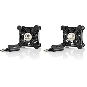 AC Infinity MULTIFAN S1, Quiet 80mm USB Fan, UL-Certified for Receiver DVR PlayStation Xbox Computer Cabinet Cooling (Pack of 2)