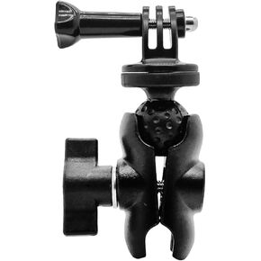 1" Ball Mount Adapter for Insta360 X5, X4, X3, X2, X, One R, RS, GO 3S 2, GoPro Hero, Compatible with RAM Ball Head Mounts B Size Double Socket Arm (Double Socket Arm: Long 2.4")