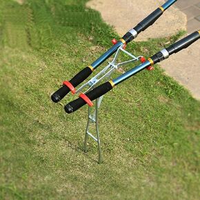Fishing Rod Holder Dual Poles Holder Angle and Height Adjustable