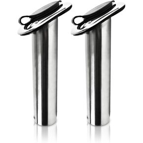 Marine City Flush Mount Rod ، الفولاذ المقاوم للصدأ الشاق مع الغطاء المطاطي والبطانة ، 30 درجة للقوارب واليخوت والبحرية والزوارق (حزمة 2)