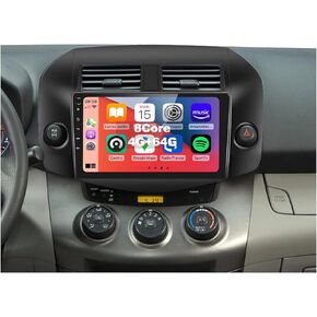 8Core 4G 64G Car Stereo for Toyota RAV4 2007 2008 2009 2010 2011 2012 Radio with 10.1 inch 1280P Touch Screen Wireless Carplay Android Auto 5.0Bluetooth 36EQ/DSP FM/RDS GPS WiFi SWC AHD Backup Camera
