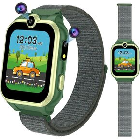 Kids Smart Watch Girls Boys, Gifts for 4-10 Years Old Dual Camera Touchscreen Smart Watch for Kids with 18 Games Music Video Player Alarm Clock Flashlight Educational Toys Toddles Birthday Gifts
