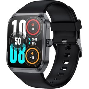 Smart Watch for Men Women, 1.95" Touchscreen Heart Rate Blood Oxygen and Sleep Monitoring, 115 Sports Modes, Waterproof, 250+ Watch Faces, Compatible with Android iOS Phone