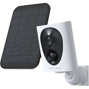 virtavo VistaFlask 2K Security Cameras with Solar Panel