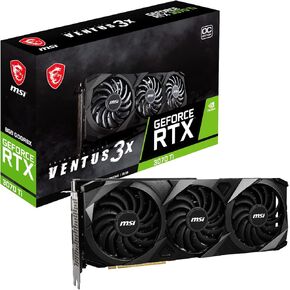 MSI GeForce RTX 3070 Ti Ventus 3X 8G OC Gaming Graphics Card - 8GB GDDR6X, 1800 MHz, PCI Express Gen 4, 256 bit, 3X DP v 1.4a, HDMI 2.1 (Supports 4K)