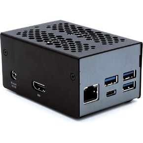 KKSB Metal Case for Tinker Board 2 - Space for Heatsink - Powder-Coated Steel Cover - Anodized Aluminum Base