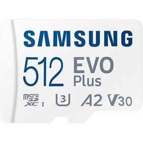 Samsung EVO Plus 512GB MicroSD Memory Card (2024) + SD Adapter