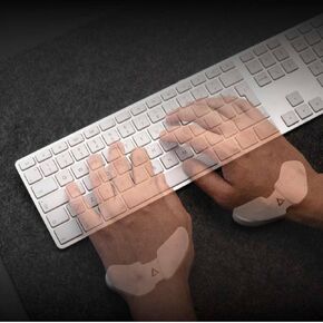 DELTAHUB Carpio 2.0 - Ergonomic Keyboard Wrist Rest, Carpal Tunnel Support, Pain Relief, Anti-Fatigue, Easy Glide, Sleek, Office Computer, Laptop, Gaming - Small, Black