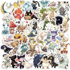 Mystical Forest Stickers – 50PCS Vinyl Decals with Woodland Animals, Nature Aesthetic for Scrapbooking, Journaling, Laptop, Water Bottle