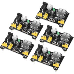 وحدة طاقة 4pcs breadboard لـ MB-102 ، إدخال وحدة اللوح النمطية 6.5 ~ 12 فولت الإخراج 3.3V 5V لمصدر الطاقة Arduino مع 4pcs 9v بطارية مقطع