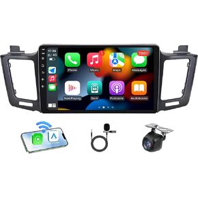 Car Radio for Toyota RAV4 2013-2018: Upgrade 10.1 Inch HD Touchscreen RAV4 Stereo Support Wireless Carplay Android Auto Bluetooth 5G Wi-F FM GPS SWC DSP Mirror Link Backup Camera - 4GB+32GB
