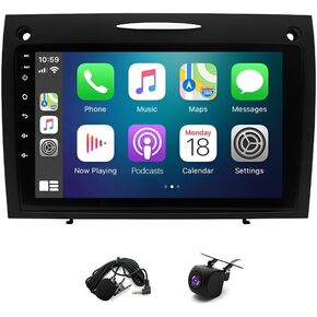 9 بوصات Android 13.0 راديو ستيريو لـ SLK280 SLK350 SLK55 2004-2010 HD Touch Double Din Radio Stereo مع Carplay/Android Auto | كاميرا النسخ الاحتياطي HD | wifi | BT | FM | رابط المرآة