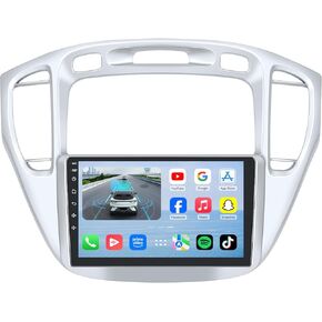 Car Radio Stereo for Highlander 2000 2001-2007 : 1280x800 9 Inch IPS Touchscreen with 5G WiFi Wireless Carplay Android Auto Backup Camera GPS Bluetooth SWC FM Mirror Link 2+64G