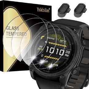 （3 + 2 حزمة） ل garmin tactix 8 amoled 47mm الشاشة ، ومقابس السيليكون المضادة للغوار +