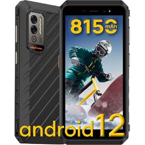 Ulefone Power Armor X11 Pro Rugged Smartphones Unlocked, IP69K Waterproof Phone, 8150mAh Battery, Android 12, 8-Core 8GB+64GB, 16MP AI Camera, 5.45'' HD+, 3-Card Slots, Dual 4G, GPS, NFC