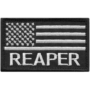 USA American Flag Reaper 2x3.25 Combat Morale Tactical Touch Fastener Patch