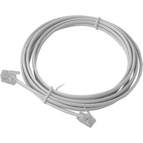 كابل الهاتف uxcell RJ11 ، 2M 6P2C RJ11 إلى RJ11 امتداد الوحدة النمطية سلك الهاتف الرصاص لمودم DSL ، 6.56 قدم كبل شبكة Ethernet نقل البيانات عالية السرعة للهاتف الأرضي ، 1 PCS