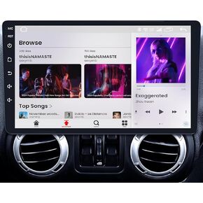 Car Stereo for Jeep Wrangler 2007-2017 JK – Android 12, 1280×800 HD, Wireless CarPlay, Android Auto, GPS, Hi-Fi, Bluetooth, SWC, Mirror Link