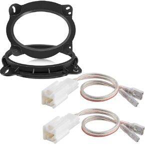 NuIth Front Rear Speaker Wire Harness + 6×9 Inch Front Door Speaker Adapter for Toyota Camry/RAV4/Tacoma/Corolla/Highlander/Avalon