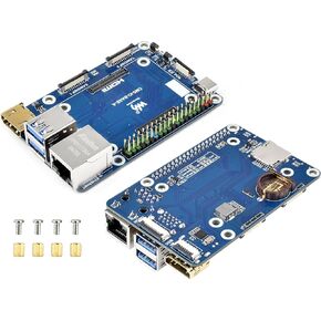 Mini Base Board Compatible with Raspberry Pi Compute Module 5 Lite/eMMC Series, CM5 Base Board with Color-Coded 40PIN GPIO Header/PCIe/MIPI/HDMI/USB 3.2/USB 2.0 FFC/Gigabit Ethernet Interface,etc.