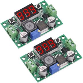 2PCS LM2596 DC القابل للتعديل إلى DC STEPLOW MODULE CONDING MODULE 4.0-40V إدخال Buck 1.25-37V مع شاشة Voltmeter الرقمية LED