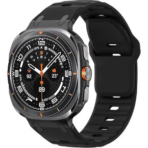 فرقة رياضية متوافقة مع Samsung Galaxy Watch Bands Ultra 47 ملم ، حزام بديل عريض للسيليكون عريض للسيليكون لفرقة Galaxy Ultra Watch ، Galaxy Watch 7 فرق فائقة للرجال