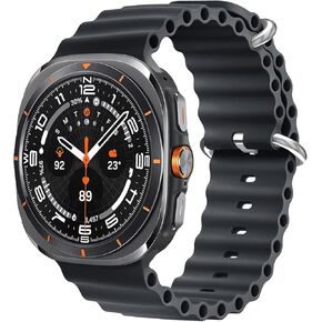 Marine Silicone Band for Samsung Galaxy Watch Ultra Bands 47mm Men/Women,No Gap Waterproof Soft Sport Strap Compatible with Samsung Watch Ultra Band for Men/Women Breathable Replacement Correa Reloj