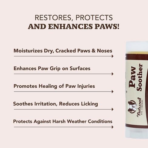 مجموعة PAWDICURE من شركة Natural Dog Company، ملطف مخالب + بلسم مخالب للكلاب، حماية وشفاء من وسادات مخالب الكلاب الجافة والمتشققة، عضوية، جميع المكونات الطبيعية، أعواد بحجم 2 أونصة in Kuwait