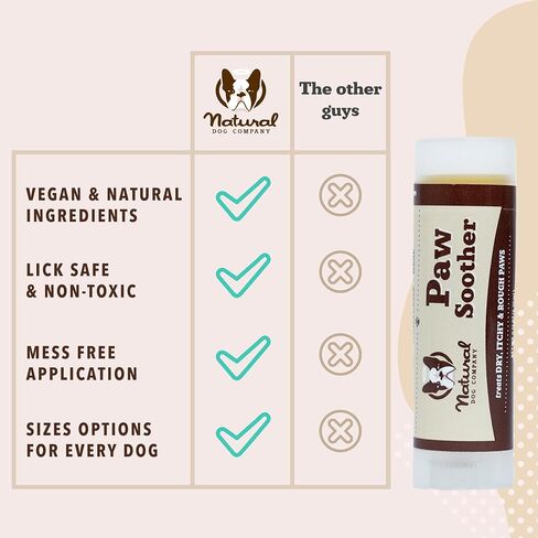 مجموعة PAWDICURE من شركة Natural Dog Company، ملطف مخالب + بلسم مخالب للكلاب، حماية وشفاء من وسادات مخالب الكلاب الجافة والمتشققة، عضوية، جميع المكونات الطبيعية، أعواد بحجم 2 أونصة in Kuwait