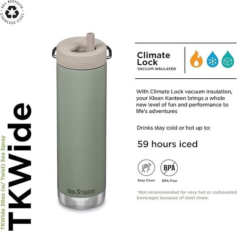 Klean Kanteen TK Wide 20 Oz Twist Top Tiger Lily in Kuwait