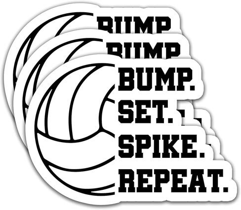 (3pcs) الكرة الطائرة مع ملصقات القلب ، وملصقات الكرة الطائرة ، وشارات الكرة الطائرة ، والملصقات الرياضية لفريق الكرة الطائرة - شارات الفينيل المقاومة للماء لهواتف الكمبيوتر المحمول. in Kuwait