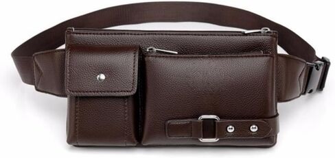 Men's Leather Sling Bag,Chest Shoulder Backpack, Water waterproof Crossbody Bag (#01 Brown) in Saudi Arabia