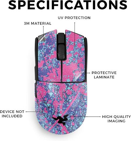 الماوس الجلد متوافق مع Razer Viper V3 Pro - رش نابض بالحياة - غطاء ملصق واقي فينيل 3M Premium 3M - يسهل تطبيقه | مصنوع في الولايات المتحدة الأمريكية من قبل Mayyskins in Kuwait