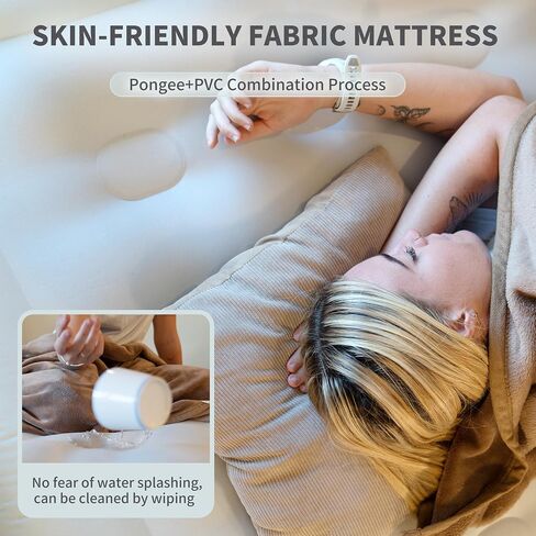 Naturehike Luxury King Size Air Mattress with Electric Built-in Pump, 79 * 71in Extra Wide Inflatable Mattress for Home, Camping, Guests, Travel, Formaldehyde- Free, Morning View Series in Saudi Arabia